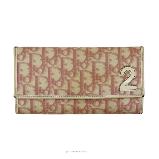 🔴 Dior  Long Wallet - Dior Trotter Oblique 2 Pink