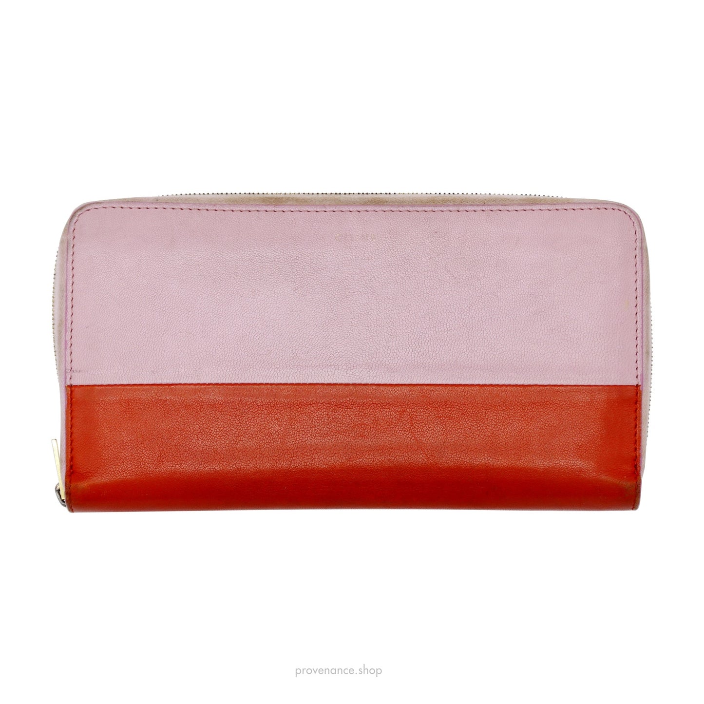 🔴 Celine Multifunction Zip Wallet - Pink/Papaya