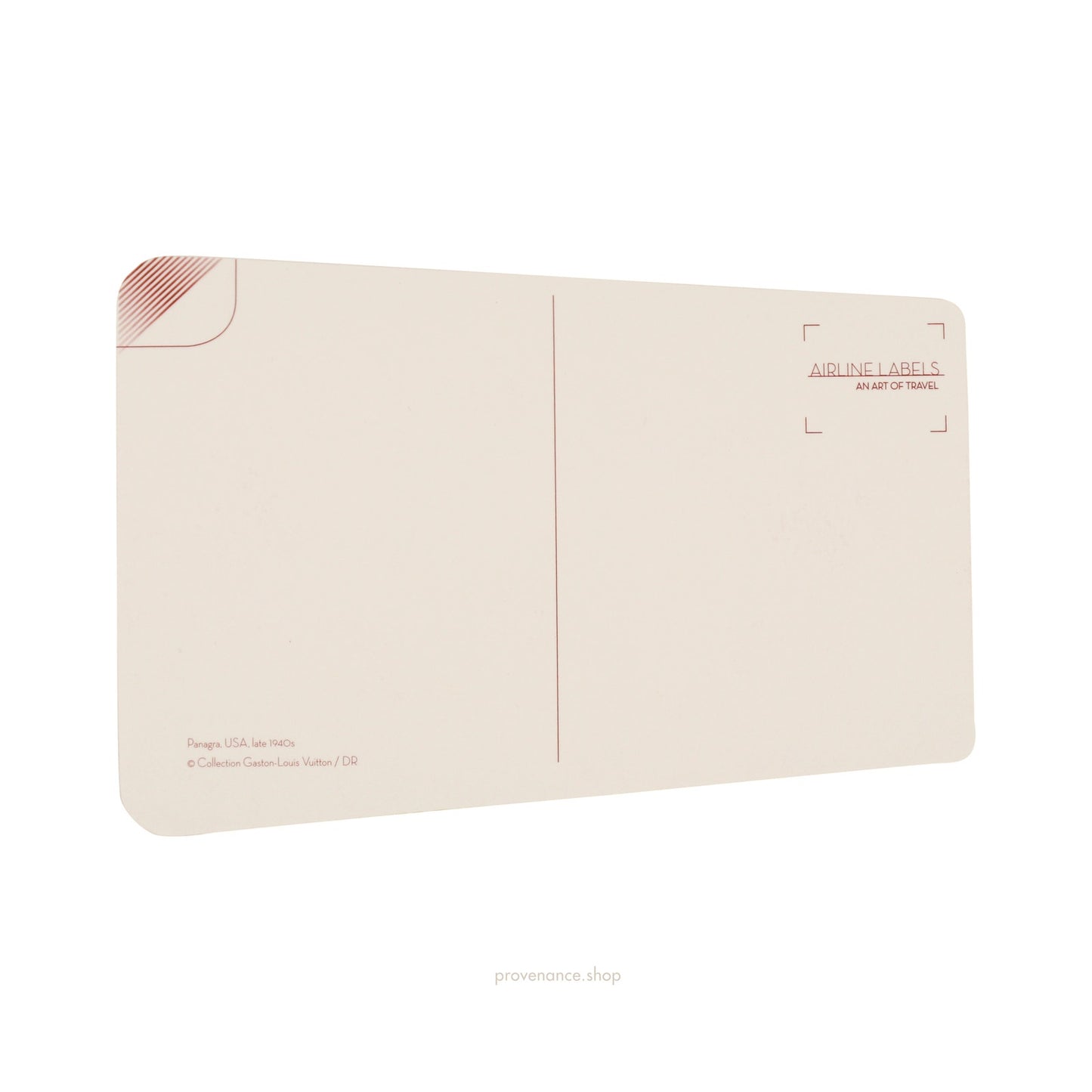 🔴 Louis Vuitton Airline Label Postcard Sticker- PANAGRA
