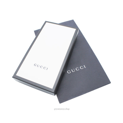 🔴 Gucci Long Wallet - Olive Brown Ostrich Leather
