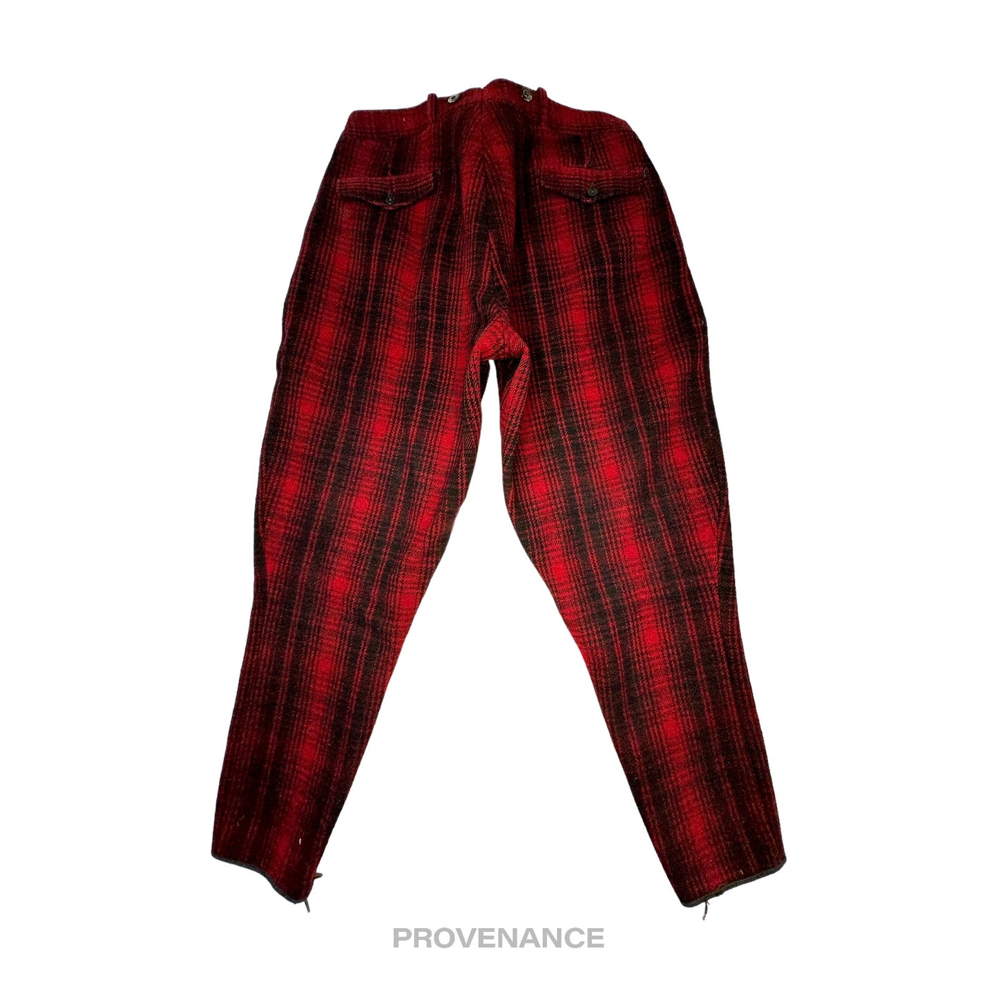 🔴 Woolrich Wool Hunting Pants Knickers - Red/Black Plaid 34