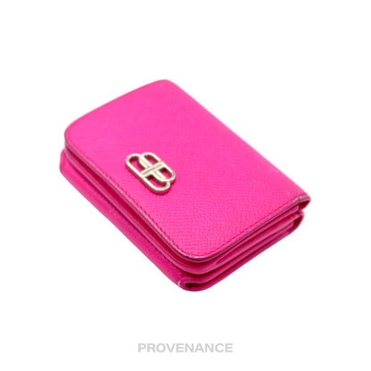 🔴 Balenciaga BB Trifold Wallet - Pink