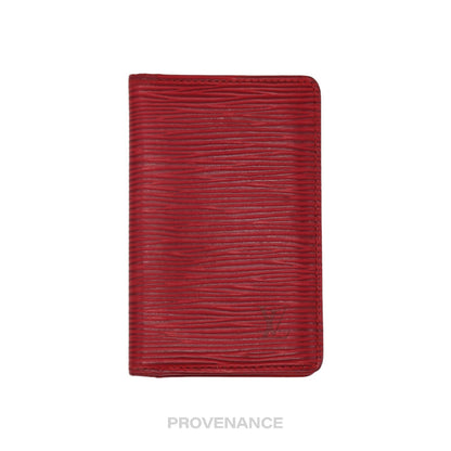 🔴 Louis Vuitton Pocket Organizer  Wallet - Red Epi Leather