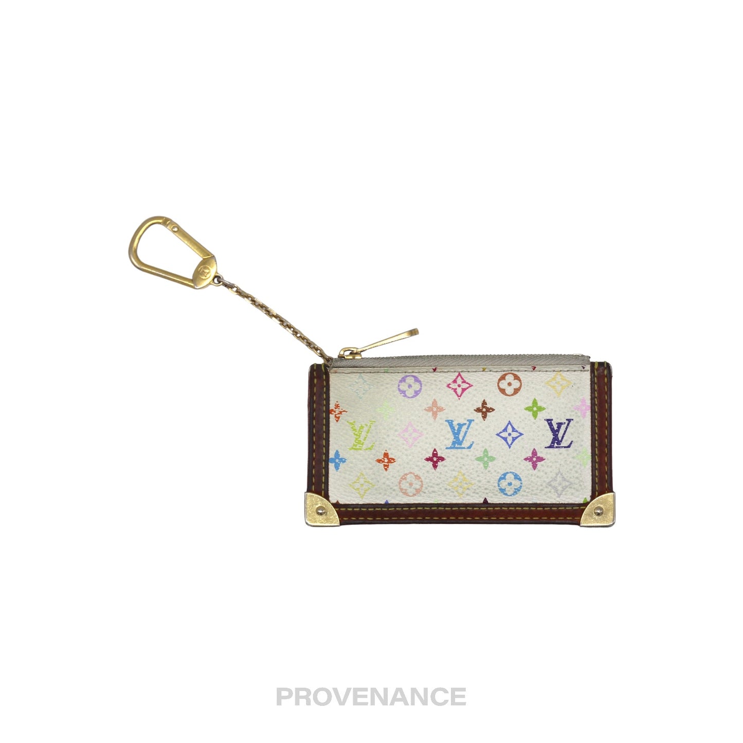 🔴 Louis Vuitton X Takashi Murakami Key Pouch Pochette Clés - Monogram Multicolore