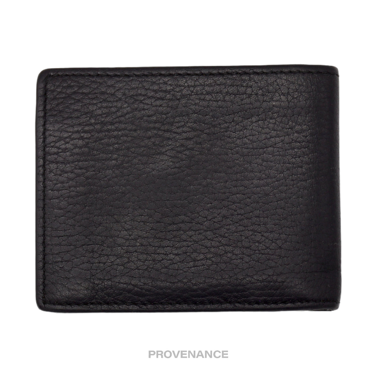 🔴 Gucci GG Logo Bifold Wallet - Black/Yellow Leather