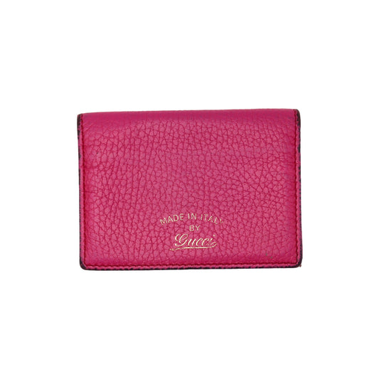 🔴 Gucci Pocket Organizer Wallet - Pink Tumbled Leather