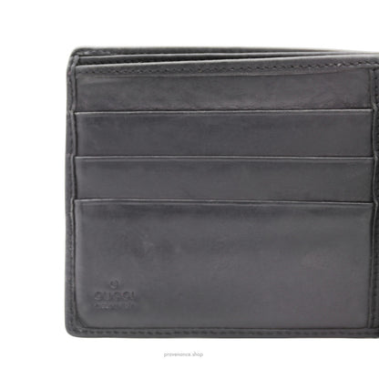 🔴 Gucci Bifold Wallet - Black/Brown GG Canvas