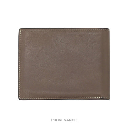 🔴 Hermès Citizen Twill Compact Wallet - Etoupe Swift