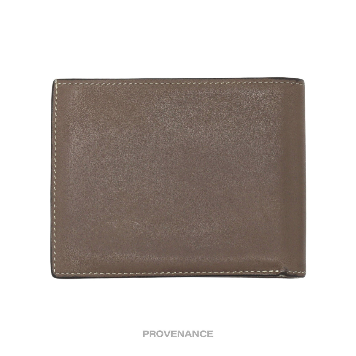 🔴 Hermès Citizen Twill Compact Wallet - Etoupe Swift