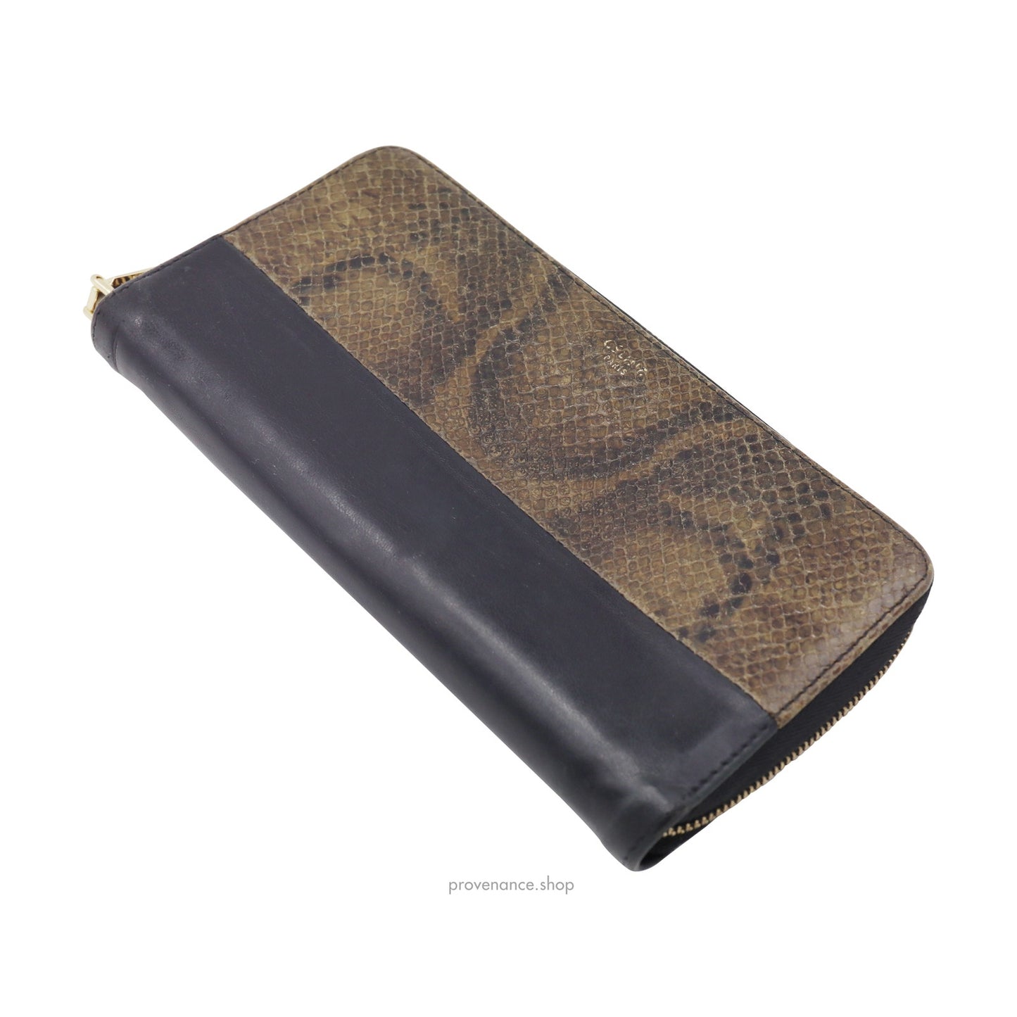 🔴 Celine Multifunction Zip Wallet - Black/Python