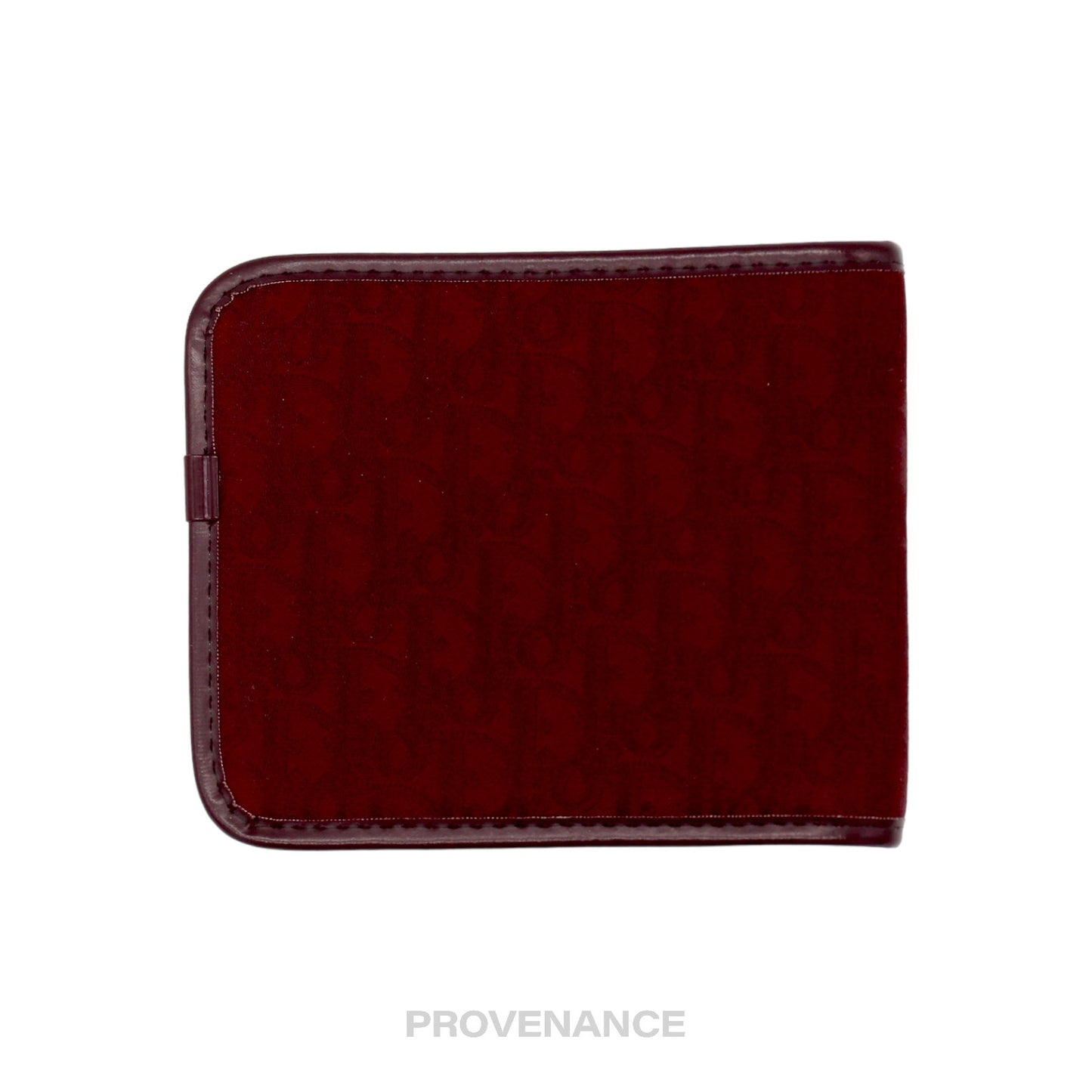 🔴 Dior Trotter Bifold Wallet - Burgundy Jacquard