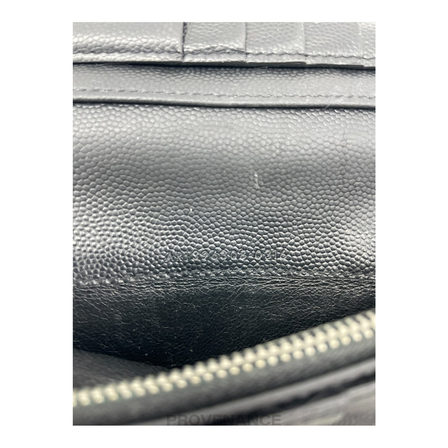 🔴 Saint Laurent Paris SLP Long Wallet - Charcoal Pebbled Leather