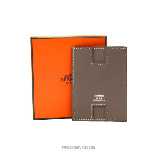 🔴 Hermès H Cardholder Wallet - Etoupe Swift Leather