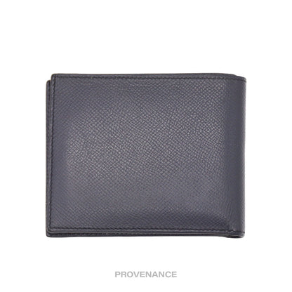 🔴 Hermes Citizen Twill Compact Wallet - Bleu Nuit Epsom