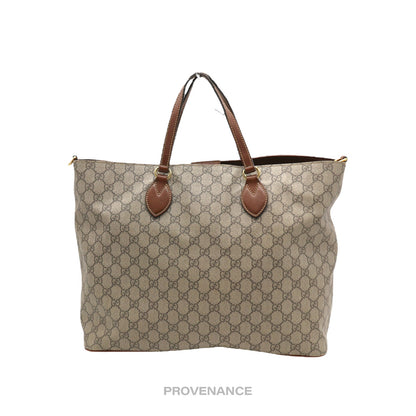 🔴 Gucci Tote Bag - GG Supreme Canvas Brown