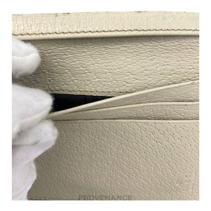 🔴 Gucci Card Wallet - GG Canvas White