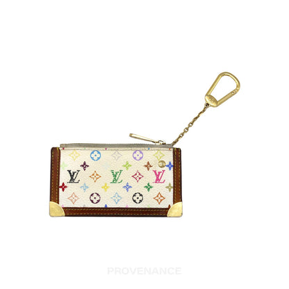 🔴 Louis Vuitton x Takashi Murakami Key Pouch Cles -  White