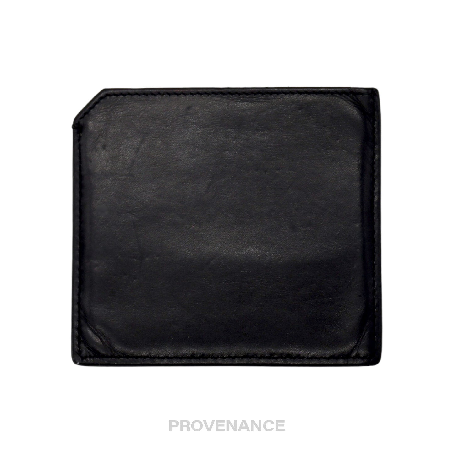 🔴 SLP Card Holder Wallet - Black Calfskin Leather