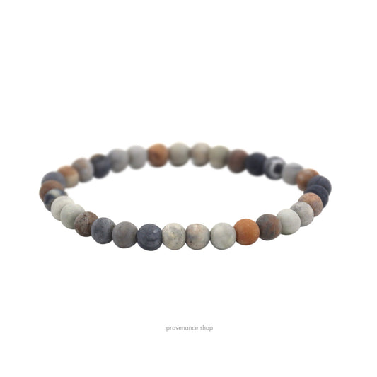 🔴 Bracelet - Matte Picasso Jasper 6mm.