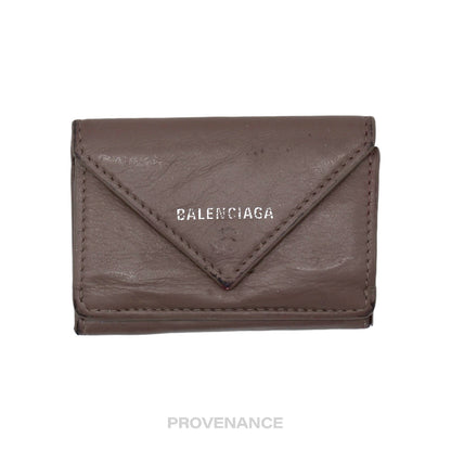 🔴 Balenciaga Papier Mini Wallet - Grey