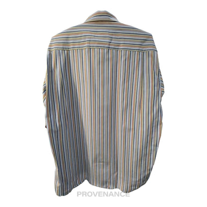 🔴 Balmain Button Down Shirt - Multicolor Striped