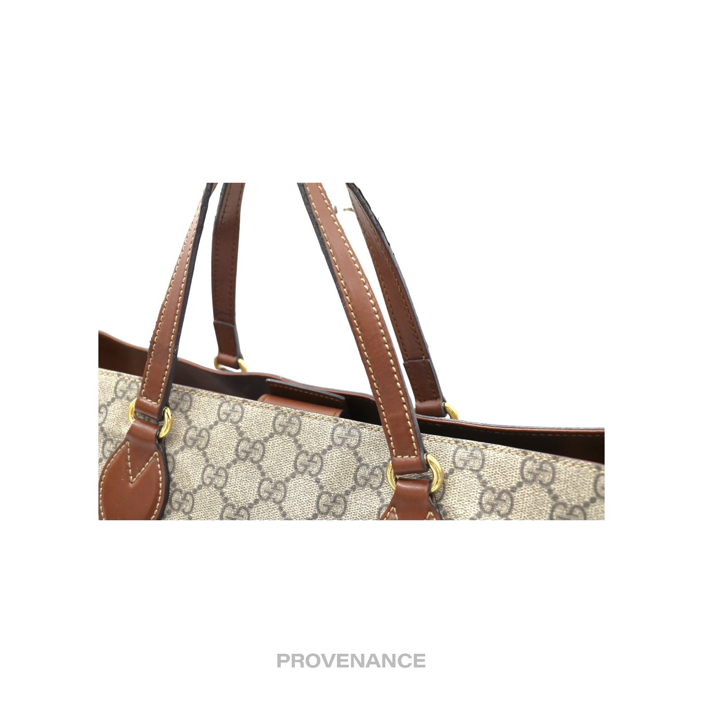 🔴 Gucci Tote Bag - GG Supreme Canvas Brown