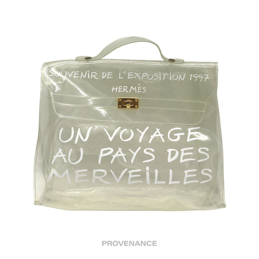 🔴 Hermès Kelly Vinyl Souvenir Bag - Clear