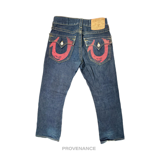 🔴 True Religion Blue Denim Jeans  - Red - 29