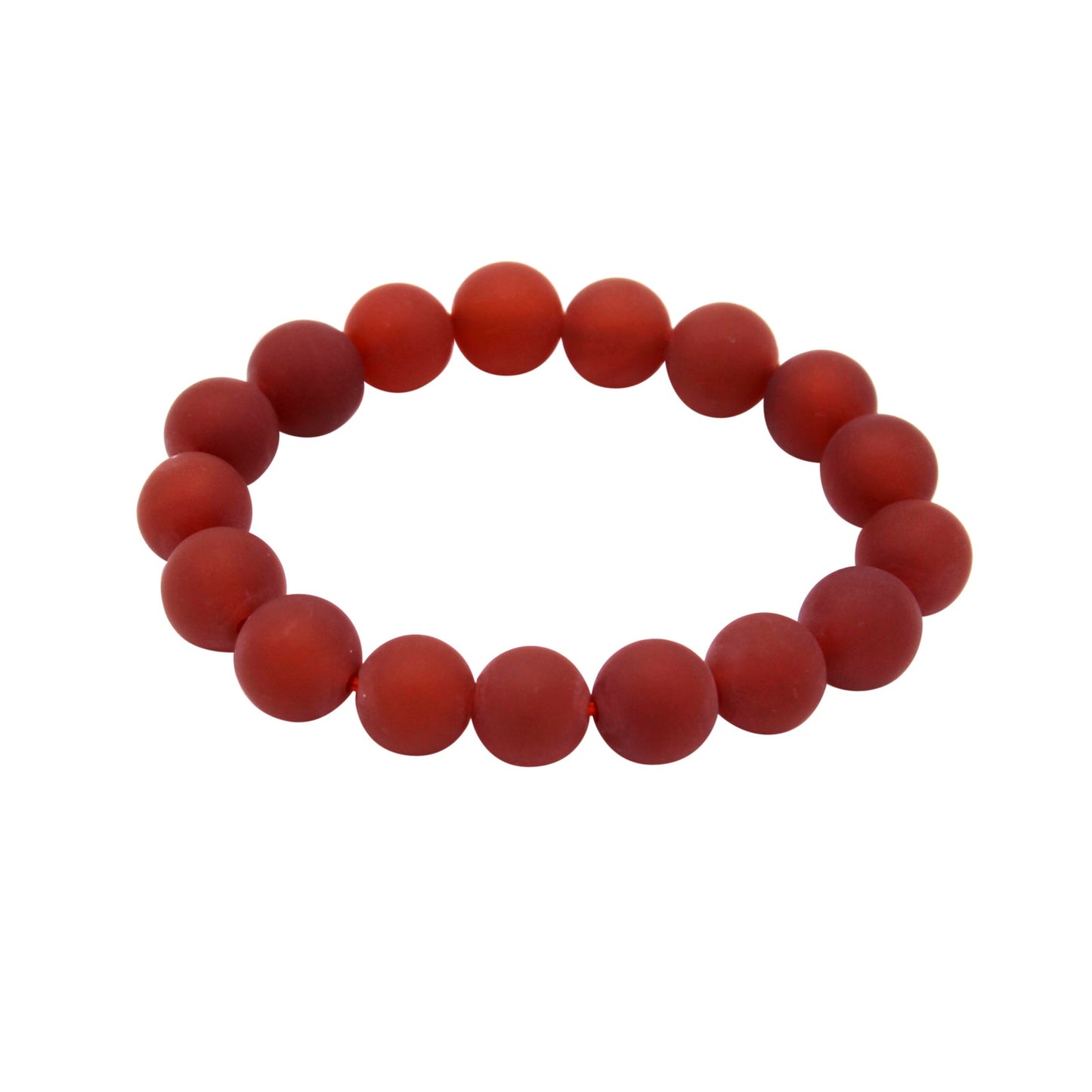 🔴 Bracelet - Matte Red Agate 12MM.