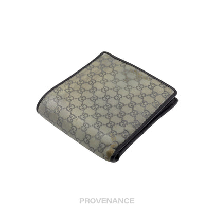 🔴 Gucci GG MicroGuccissima Bifold Wallet - Grey/Black