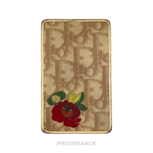 🔴 Dior Trotter Embroidered Card Holder Wallet - Sand