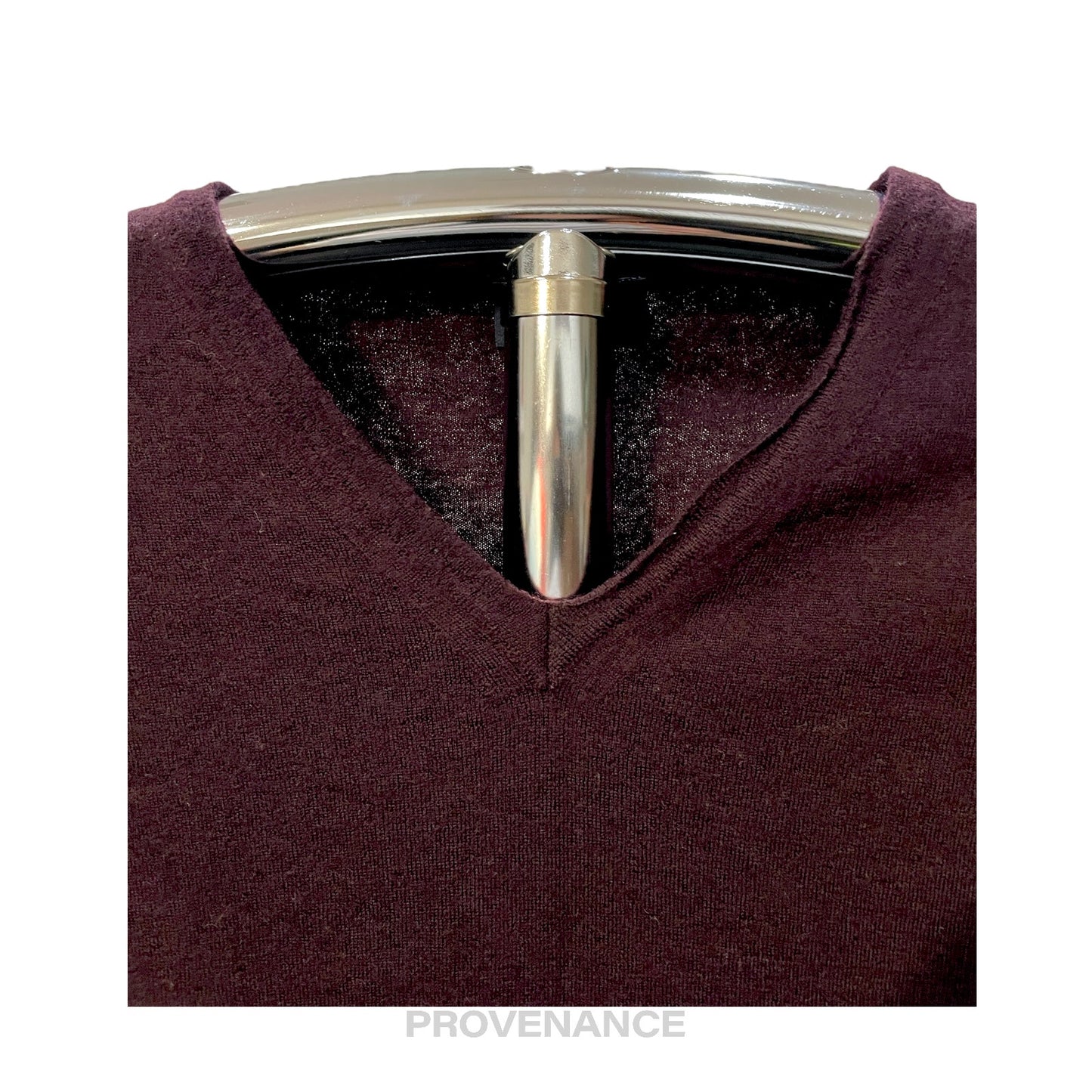 🔴 Lanvin Merino V-Neck Sweater - Maroon