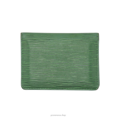 🔴 Louis Vuitton 2ID Wallet - Green Epi Leather