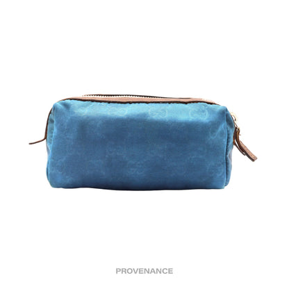 🔴 Gucci Cosmetic Pouch - Blue GG Canvas