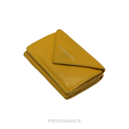 🔴 Balenciaga Papier Mini Wallet - Yellow