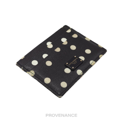 🔴 Dolce & Gabbana Logo Card Holder Wallet - Polkadot