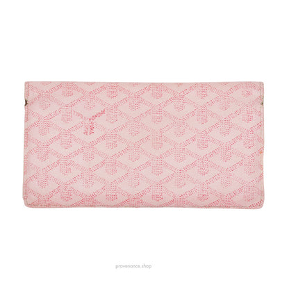 🔴 Goyard Richelieu Long Wallet - Pink Goyardine