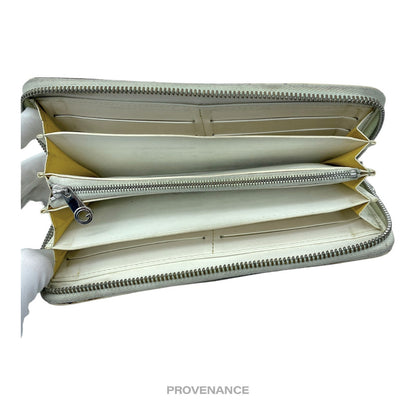 🔴 Goyard Matignon Zipped Wallet - White Goyardine