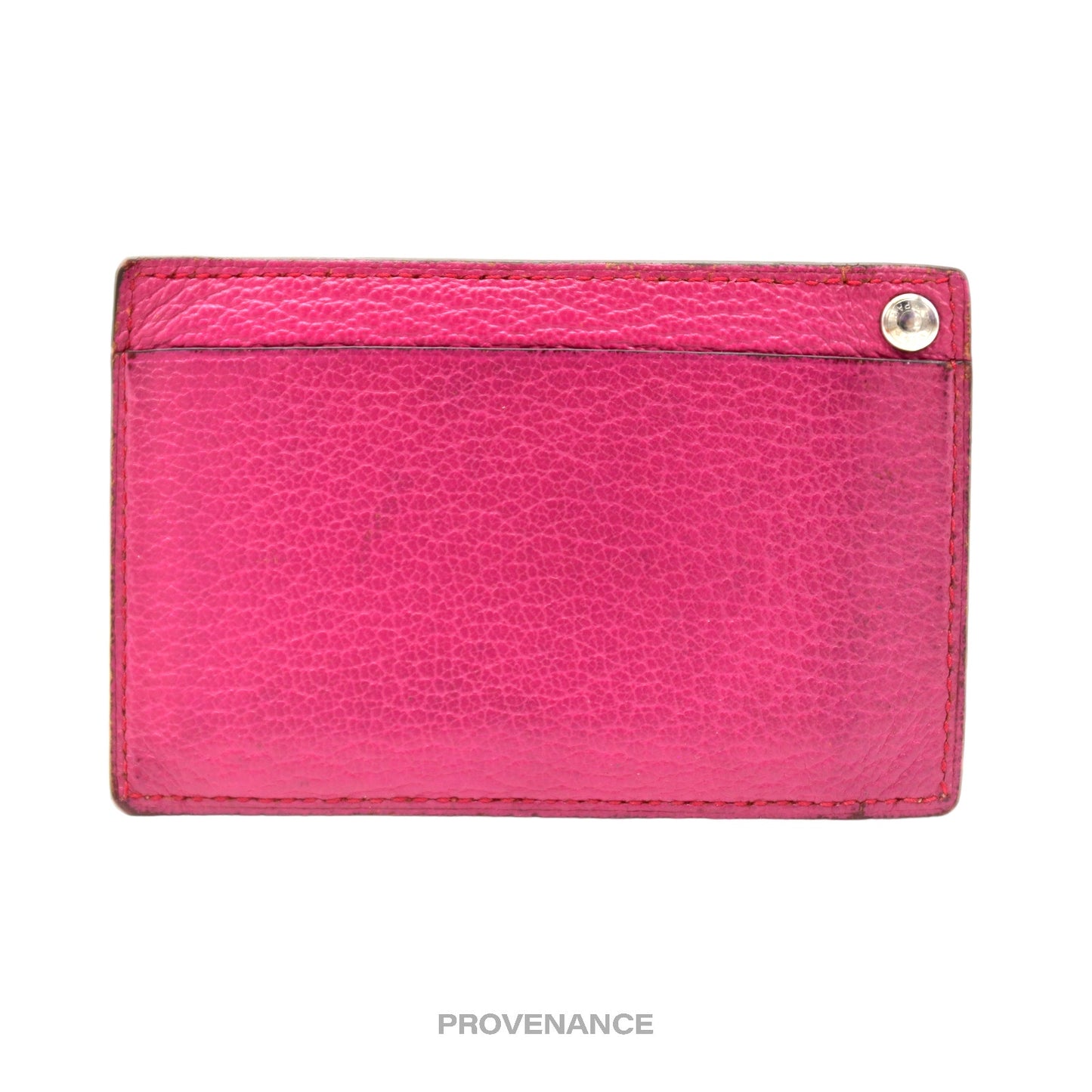 🔴 Hermes Sellier Card Holder Wallet - Pink Leather