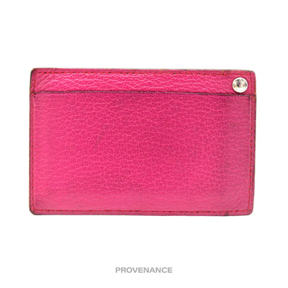 🔴 Hermes Sellier Card Holder Wallet - Pink Leather