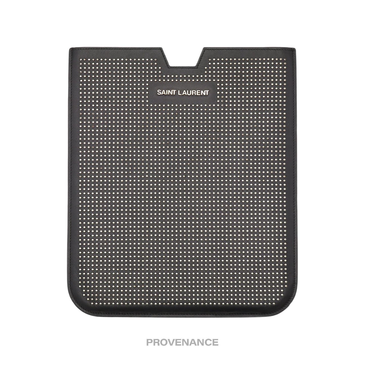 🔴 Saint Laurent Paris SLP iPad Case - Studded Black Leather
