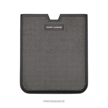 🔴 Saint Laurent Paris SLP iPad Case - Studded Black Leather