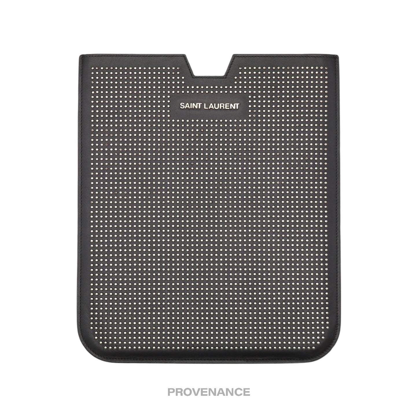 🔴 Saint Laurent Paris SLP iPad Case - Studded Black Leather