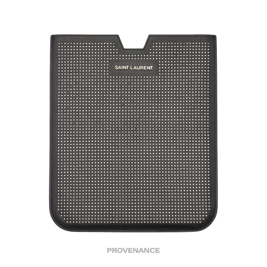 🔴 Saint Laurent Paris SLP iPad Case - Studded Black Leather