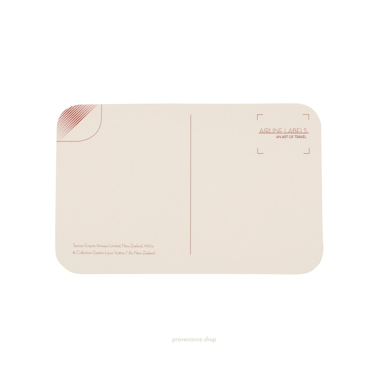 🔴 Louis Vuitton Airline Label Postcard Sticker- TEAL