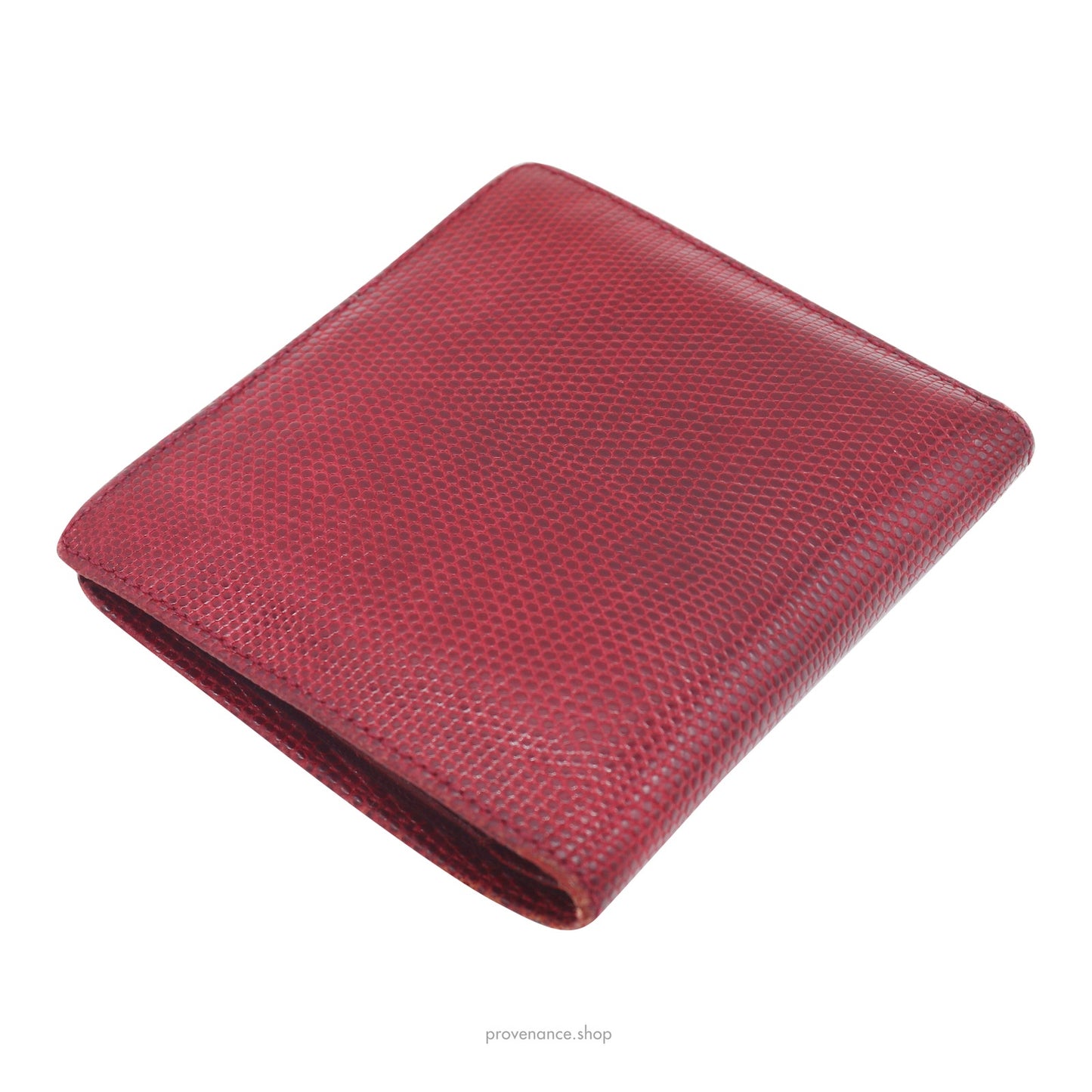 🔴 Louis Vuitton Tall Bifold Wallet - Rubis Lizard Leather