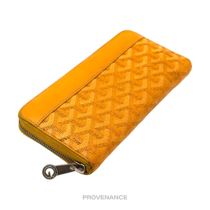 🔴 Goyard Matignon Zipped Wallet - Yellow Goyardine