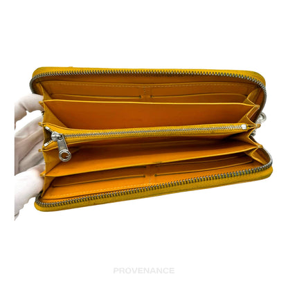 🔴 Goyard Matignon Zipped Wallet - Yellow Goyardine