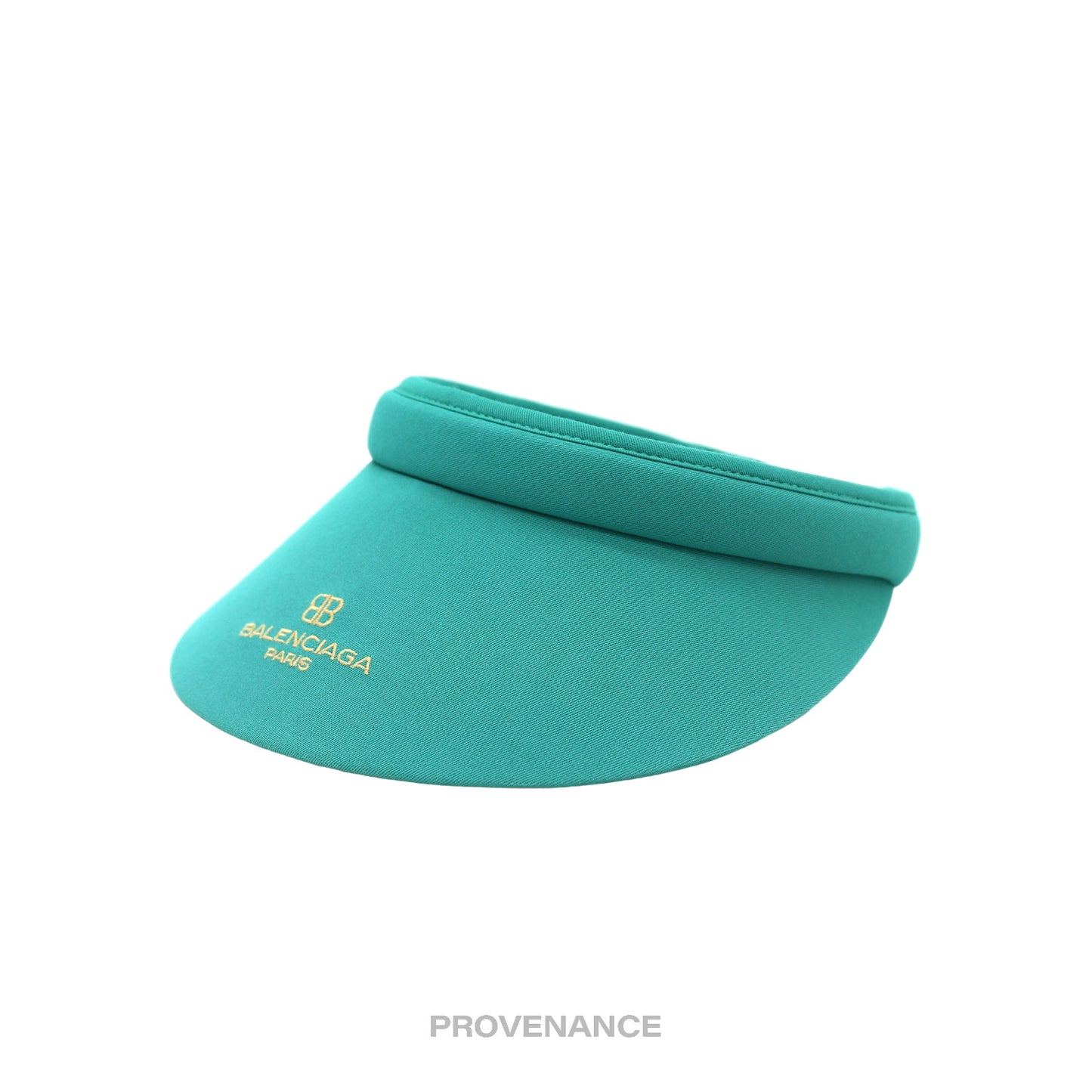 🔴 Balenciaga BB Logo Embroidered Visor - Turquoise