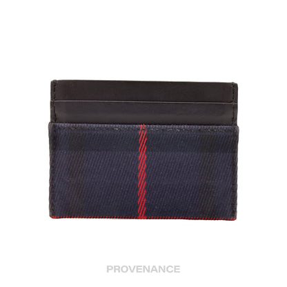 🔴 Burberry Card Holder Wallet - Navy Check